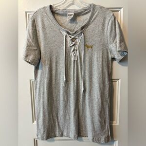 Vintage Victoria’s Secret Pink Tshirt with Gold Dog Size XS